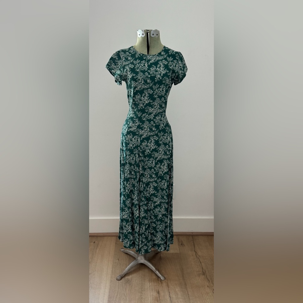 Urban Outfitters | Green Floral Maxi Dress | XS